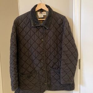Black Quilted Barn Coat